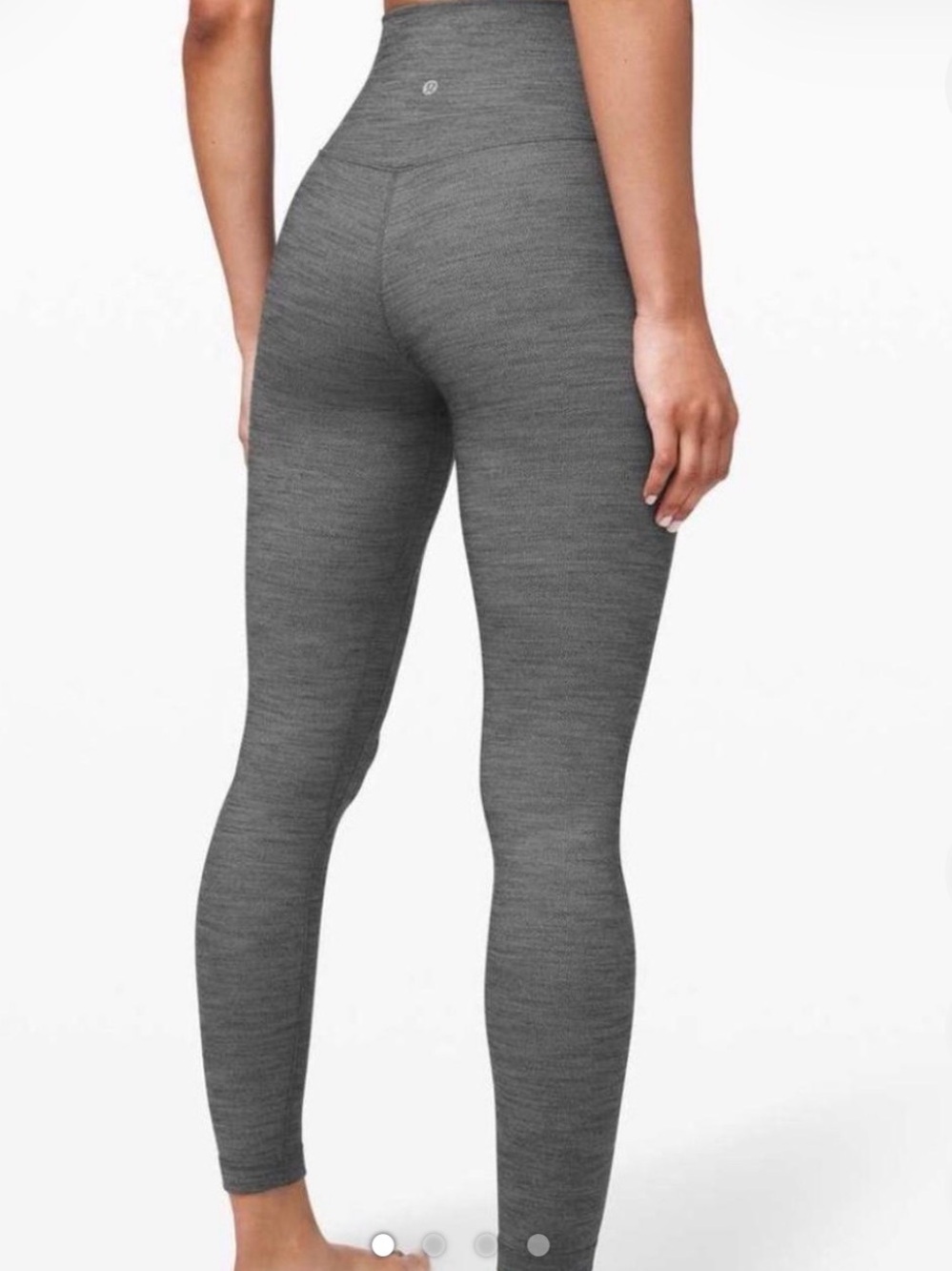 Lululemon Align Mini Heathered Herringbone Gray Leggings. Full length. Size 4